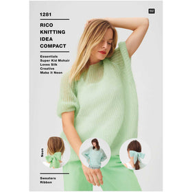 Rico 1281 Mohair Sweater Knitting Pattern
