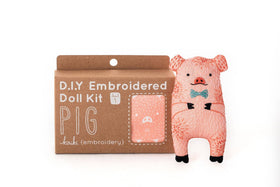 Pig Embroidery Kit