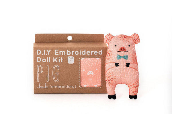 Pig Embroidery Kit