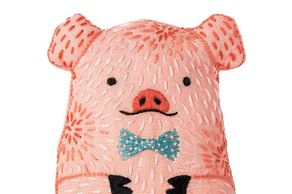 Pig Embroidery Kit