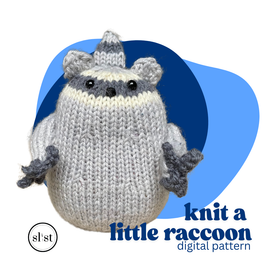 Knit a Little Raccoon Digital Pattern