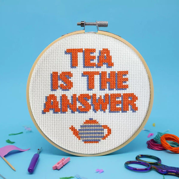 'Tea is the Answer' Cross Stitch Kit