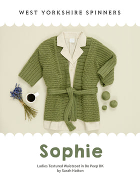 FREE PATTERN Sophie Textured Waistcoat - Sarah Hatton for West Yorkshire Spinners