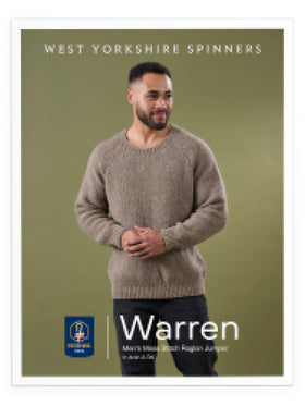 West Yorkshire Spinners Warren Men’s Moss Stitch Jumper Pattern