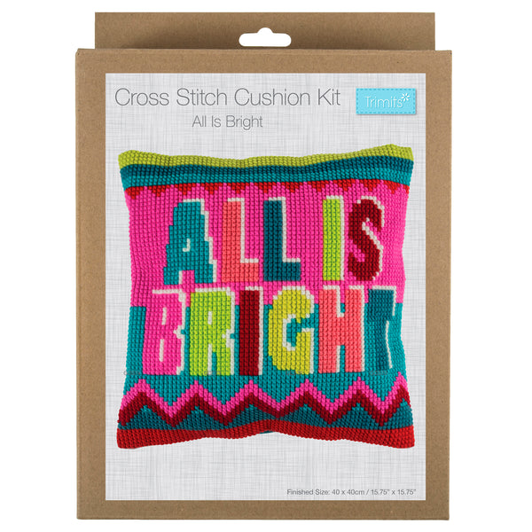 All Is Bright Cross Stitch Cushion Kit