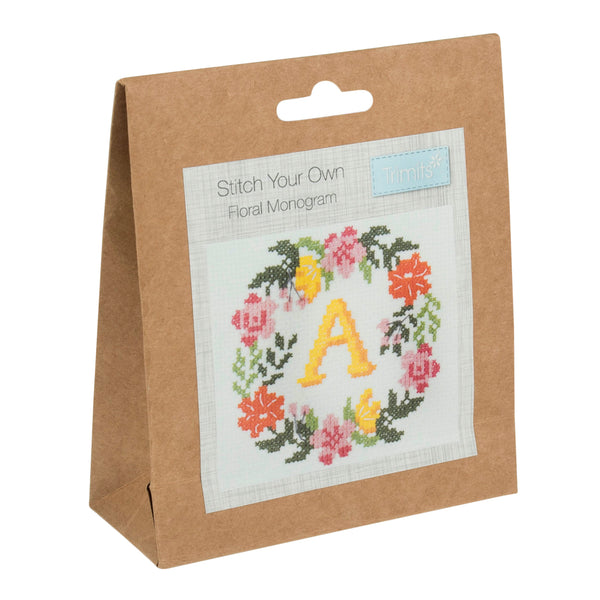 Floral Monogram Counted Cross Stitch